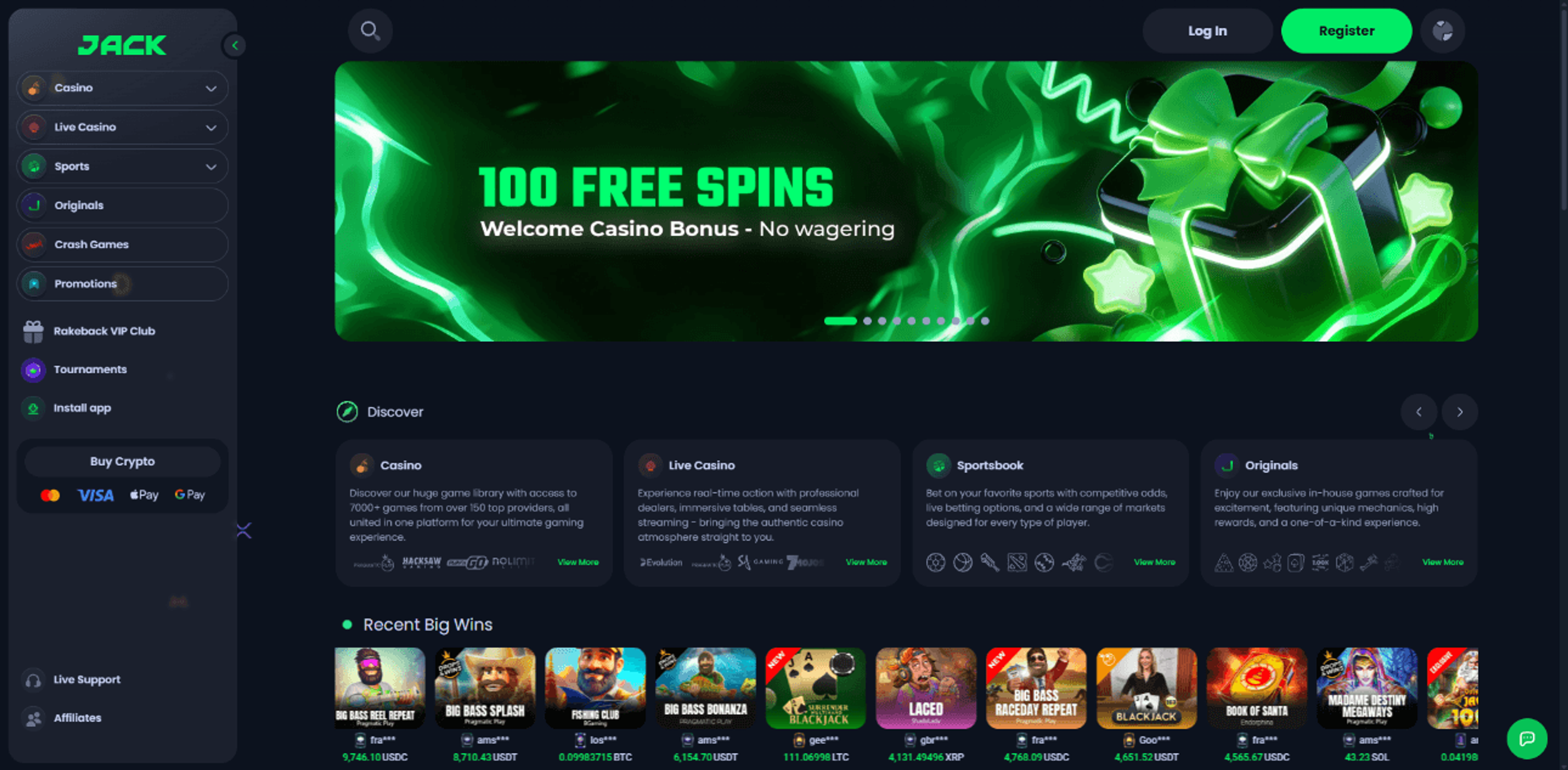 Jack.com desktop screenshot 1